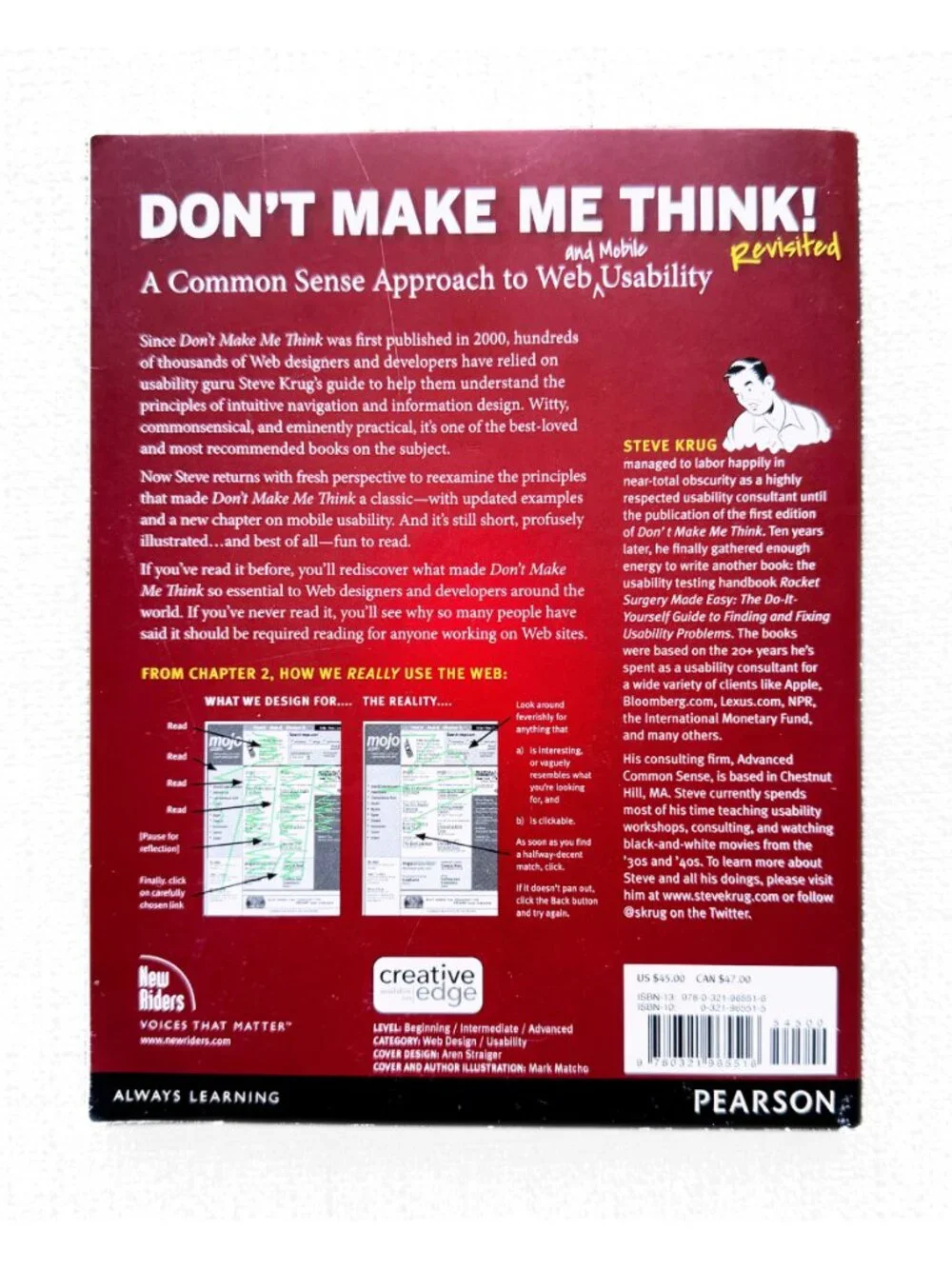 PAPERBACK Web Design - Don't Make Me Think, Revisited by Steve Krug - EUC